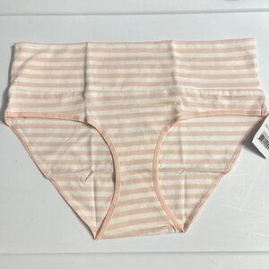 NWT Motherhood Maternity Women's Pink Striped Brief Panties Size Small